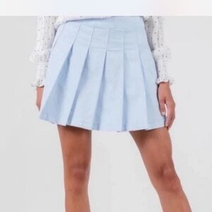 American Eagle Sky Blue Women's Mini Skirt with pockets